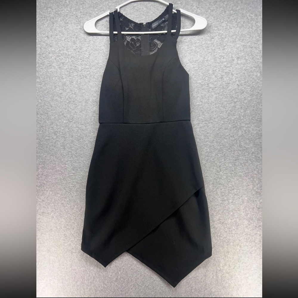 Chic Asymmetrical Black Dress